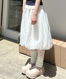 ふんわりシアードットバルーンスカート