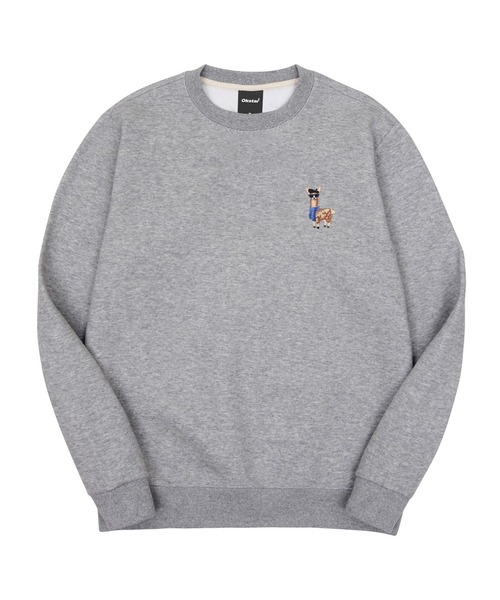 OKSTAR(オクスター)の「アルパカ刺繍裏起毛オーバーサイズスウェット(スウェット・レディース・グレー・SMALL)」の1枚目の写真