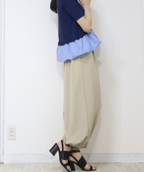 DISKEEN SURE（ディスキーンシュアー）の「脚ラインを拾いにくい！サラテロ バルーンパンツ（その他パンツ・レディース・アイボリー/グレー/ベージュ/ブラック・FREE）」の8枚目の写真
