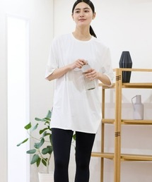 [ヨガ・ピラティス]無地メッシュTシャツ