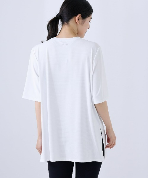 tutuanna（チュチュアンナ）の「[ヨガ・ピラティス]無地メッシュTシャツ（Tシャツ/カットソー・レディース・ネイビー/オフホワイト・L/M）」の11枚目の写真