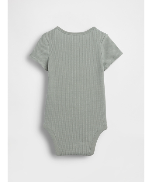 GAP（ギャップ）の「はじめてのお気に入り ワッフル ボディスーツ (ベビー)（ロンパース・キッズ・ブルー/グリーン・50cm/70cm/60cm/90cm/80ｃｍ）」の3枚目の写真