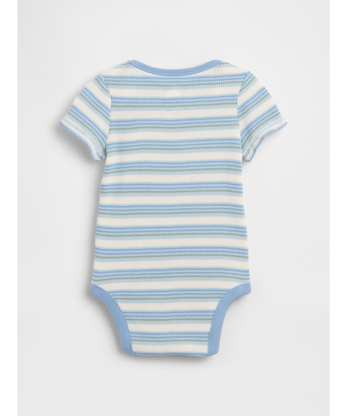 GAP（ギャップ）の「はじめてのお気に入り ワッフル ボディスーツ (ベビー)（ロンパース・キッズ・ブルー/グリーン・50cm/70cm/60cm/90cm/80ｃｍ）」の4枚目の写真