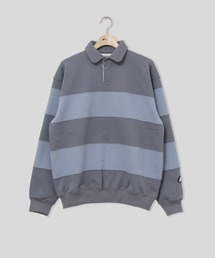 Hombre Nino | HOMBRENINO ROUND COLLAR STRIPE SWEAT SHIRT HN0261-CT0001(シャツ/ブラウス)