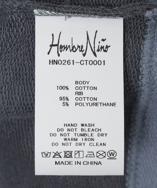 Hombre Nino（オンブレニーニョ）の「HOMBRENINO ROUND COLLAR STRIPE SWEAT SHIRT HN0261-CT0001（シャツ/ブラウス・メンズ・チャコールグレー・L）」の8枚目の写真