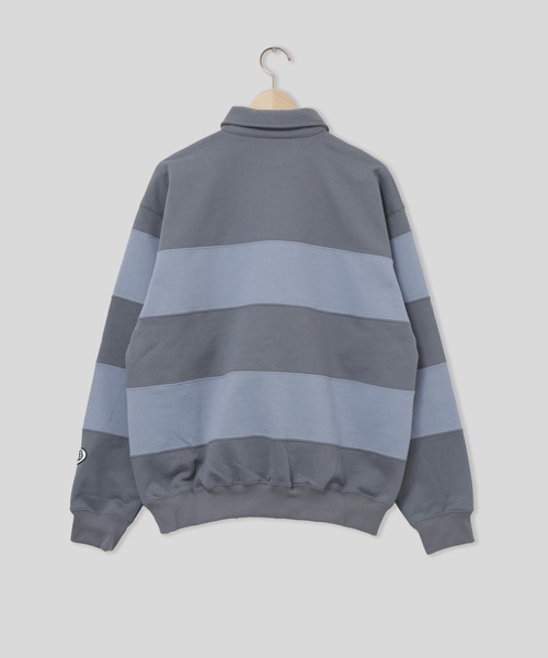 Hombre Nino（オンブレニーニョ）の「HOMBRENINO ROUND COLLAR STRIPE SWEAT SHIRT HN0261-CT0001（シャツ/ブラウス・メンズ・チャコールグレー・L）」の2枚目の写真