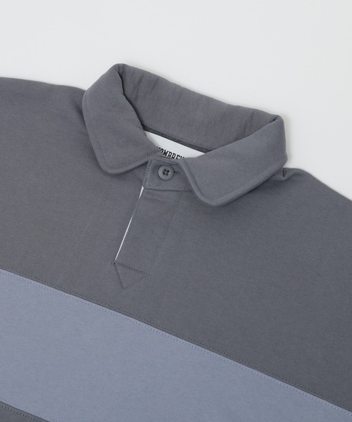 Hombre Nino（オンブレニーニョ）の「HOMBRENINO ROUND COLLAR STRIPE SWEAT SHIRT HN0261-CT0001（シャツ/ブラウス・メンズ・チャコールグレー・L）」の3枚目の写真