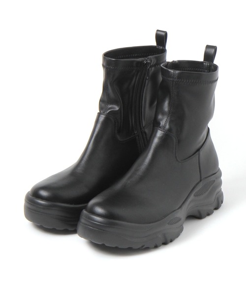 LAKOLE(ラコレ)の「ストレッチスニーカーブーツ / 801976(ブーツ・レディース・チャコール/ブラック・LARGE/MEDIUM/SMALL)」の2枚目の写真