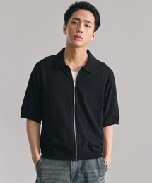 LUENNA | 【LUENNA】Half Sleeve Zip Knit Shirt / 半袖ジップニットシャツ(シャツ/ブラウス)