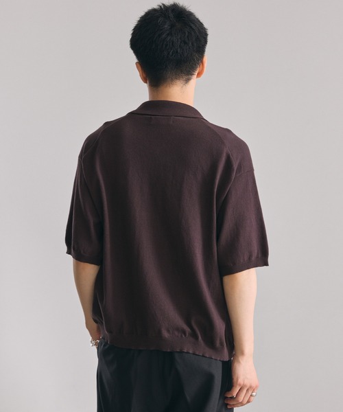 LUENNA(ルエナ)の「【LUENNA】Half Sleeve Zip Knit Shirt / 半袖ジップニットシャツ(シャツ/ブラウス・メンズ・ダークブラウン/ブラック・S/M/L)」の10枚目の写真
