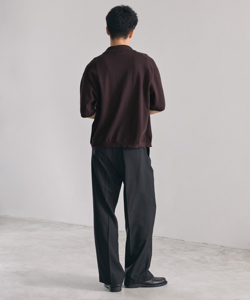 LUENNA(ルエナ)の「【LUENNA】Half Sleeve Zip Knit Shirt / 半袖ジップニットシャツ(シャツ/ブラウス・メンズ・ダークブラウン/ブラック・S/M/L)」の14枚目の写真