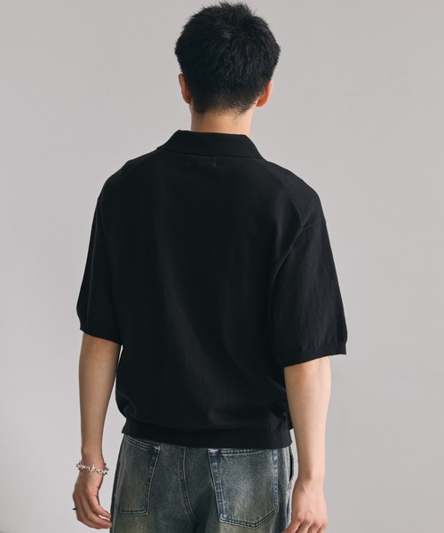 LUENNA(ルエナ)の「【LUENNA】Half Sleeve Zip Knit Shirt / 半袖ジップニットシャツ(シャツ/ブラウス・メンズ・ダークブラウン/ブラック・S/M/L)」の19枚目の写真
