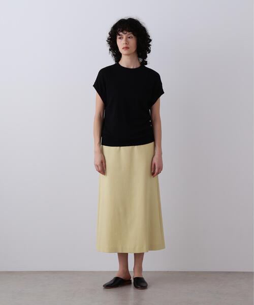 YLEVE(イレーヴ)の「YLEVE / 100/2 GV TWILL DOUBLE WEAVE SKIRT(スカート・レディース・イエロー/ブラック・0/1)」の2枚目の写真