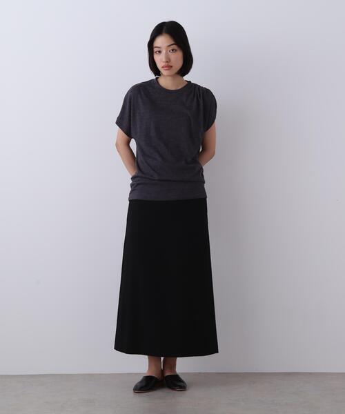 YLEVE(イレーヴ)の「YLEVE / 100/2 GV TWILL DOUBLE WEAVE SKIRT(スカート・レディース・イエロー/ブラック・0/1)」の1枚目の写真