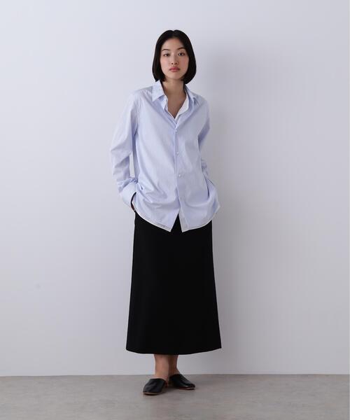 YLEVE(イレーヴ)の「YLEVE / 100/2 GV TWILL DOUBLE WEAVE SKIRT(スカート・レディース・イエロー/ブラック・0/1)」の3枚目の写真