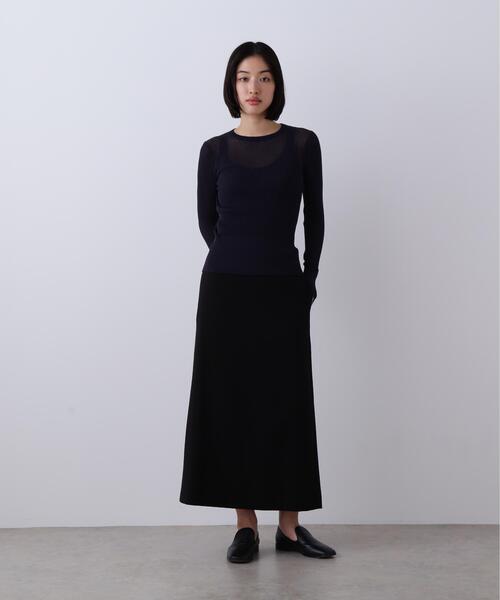 YLEVE(イレーヴ)の「YLEVE / 100/2 GV TWILL DOUBLE WEAVE SKIRT(スカート・レディース・イエロー/ブラック・0/1)」の4枚目の写真