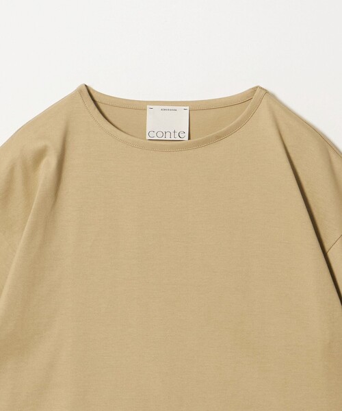 conte(コンテ)の「<conte>イレギュラーヘム クルーネックTシャツ(Tシャツ/カットソー・レディース・ベージュ/ホワイト・FREE)」の11枚目の写真