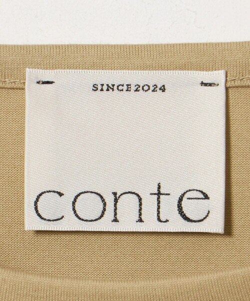 conte(コンテ)の「<conte>イレギュラーヘム クルーネックTシャツ(Tシャツ/カットソー・レディース・ベージュ/ホワイト・FREE)」の6枚目の写真