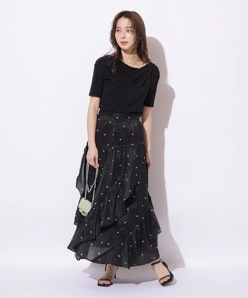 Mystrada(マイストラーダ)の「ドレープカットソー(Tシャツ/カットソー・レディース・ブラック/ブラウン/ホワイト・38)」の8枚目の写真