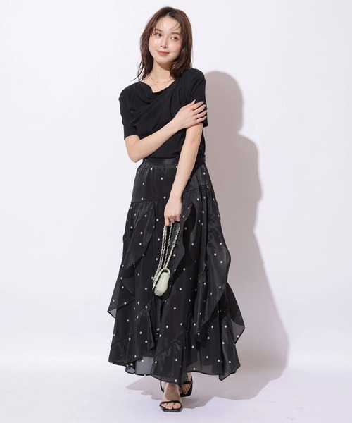Mystrada(マイストラーダ)の「ドレープカットソー(Tシャツ/カットソー・レディース・ブラック/ブラウン/ホワイト・38)」の10枚目の写真