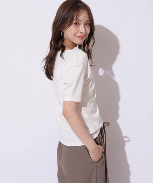 Mystrada(マイストラーダ)の「ドレープカットソー(Tシャツ/カットソー・レディース・ブラック/ブラウン/ホワイト・38)」の14枚目の写真