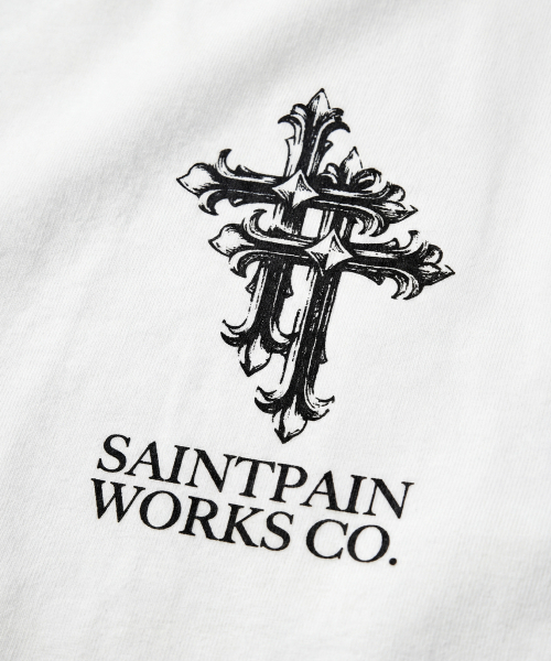 SAINTPAIN(セイントペイン)の「SP ダブルクロスヘビーウェイトクロップロングスリーブホワイト(Tシャツ/カットソー・レディース・その他・MEDIUM/LARGE)」の3枚目の写真