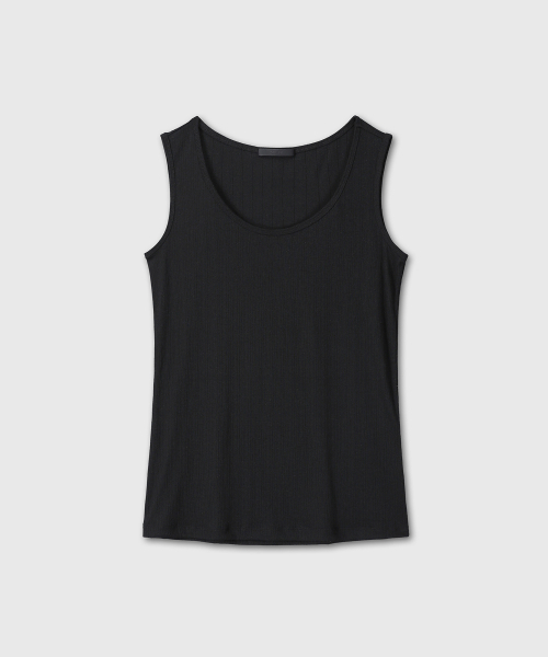 DIVEIN WOMEN(ダイブイン ウーマン)の「RIBBED SOFT SLEEVELESS (BLACK)(Tシャツ/カットソー・レディース・その他・1/2)」の2枚目の写真