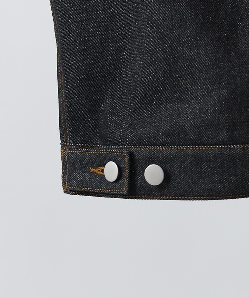 Lui's(ルイス)の「【Neucon】FRONT PATCH SHORT DENIM JACKET / フロントパッチワイドショートデニムジャケット / セットアップ対応(デニムジャケット・メンズ・インディゴブルー/ブラック・1/2)」の21枚目の写真