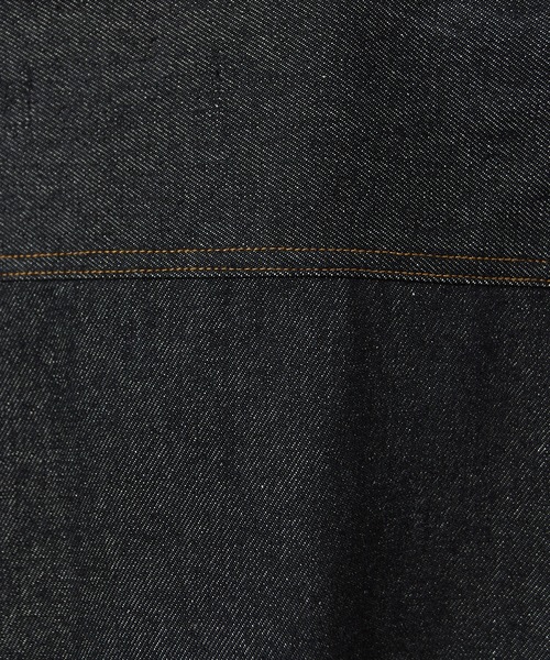 Lui's(ルイス)の「【Neucon】FRONT PATCH SHORT DENIM JACKET / フロントパッチワイドショートデニムジャケット / セットアップ対応(デニムジャケット・メンズ・インディゴブルー/ブラック・1/2)」の22枚目の写真