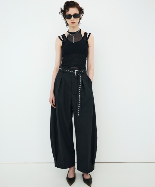 JOSE MOON（ジョゼムーン）の「SHEER BODY SUITS/シアーボディスーツ（Tシャツ/カットソー・レディース・サックスブルー/ブラック/ホワイト・FREE）」の9枚目の写真