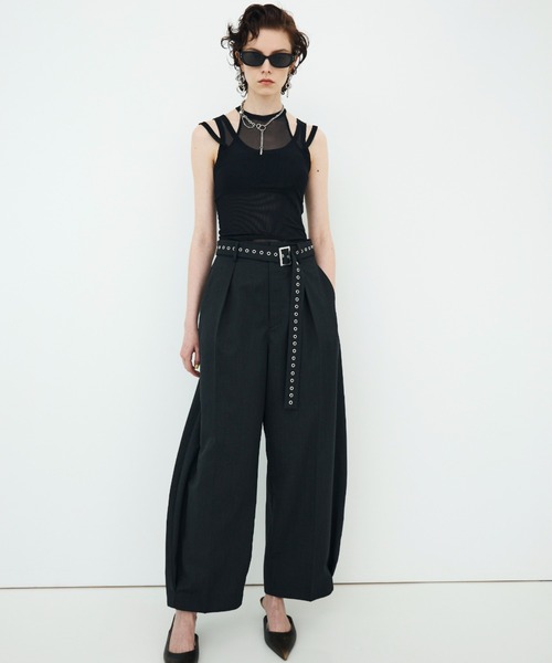 JOSE MOON（ジョゼムーン）の「SHEER BODY SUITS/シアーボディスーツ（Tシャツ/カットソー・レディース・サックスブルー/ブラック/ホワイト・FREE）」の10枚目の写真