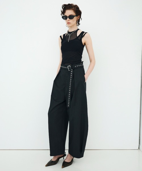 JOSE MOON（ジョゼムーン）の「SHEER BODY SUITS/シアーボディスーツ（Tシャツ/カットソー・レディース・サックスブルー/ブラック/ホワイト・FREE）」の11枚目の写真