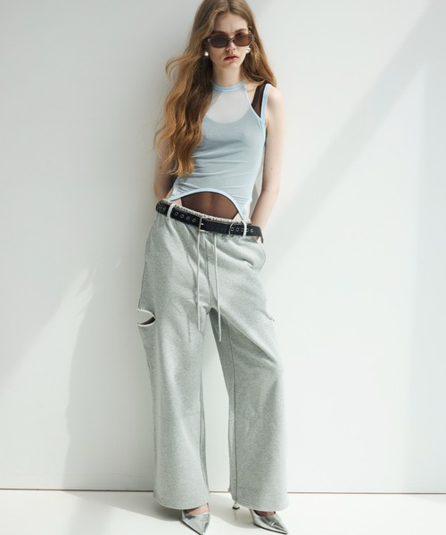 JOSE MOON（ジョゼムーン）の「SHEER BODY SUITS/シアーボディスーツ（Tシャツ/カットソー・レディース・サックスブルー/ブラック/ホワイト・FREE）」の22枚目の写真
