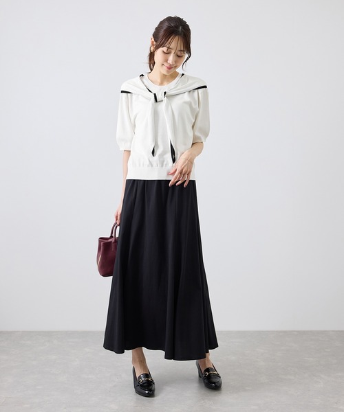ROPE' PICNIC(ロペピクニック)の「ショールカラードッキングニット(ニット/セーター・レディース・キャメル/ホワイト/ブラック系その他/ワイン・FREE)」の14枚目の写真