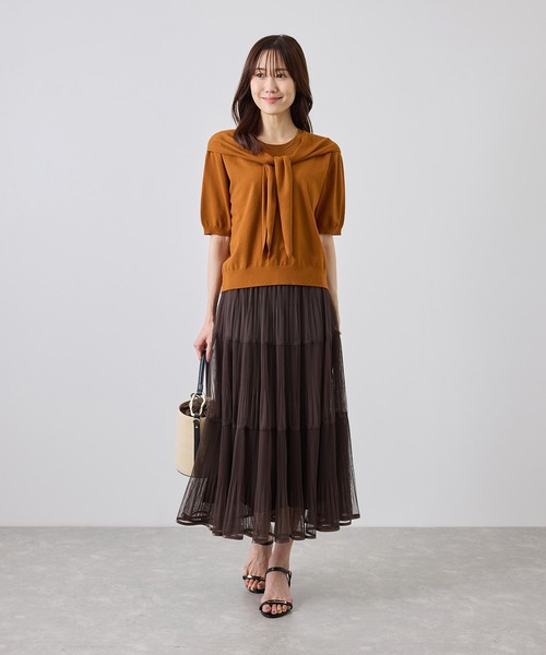 ROPE' PICNIC(ロペピクニック)の「ショールカラードッキングニット(ニット/セーター・レディース・キャメル/ホワイト/ブラック系その他/ワイン・FREE)」の20枚目の写真