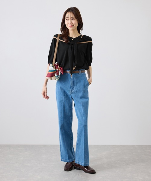 ROPE' PICNIC(ロペピクニック)の「ショールカラードッキングニット(ニット/セーター・レディース・キャメル/ホワイト/ブラック系その他/ワイン・FREE)」の5枚目の写真