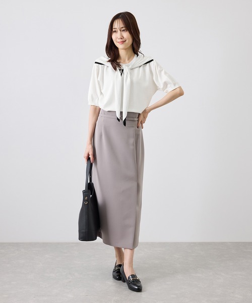 ROPE' PICNIC(ロペピクニック)の「ショールカラードッキングニット(ニット/セーター・レディース・キャメル/ホワイト/ブラック系その他/ワイン・FREE)」の12枚目の写真