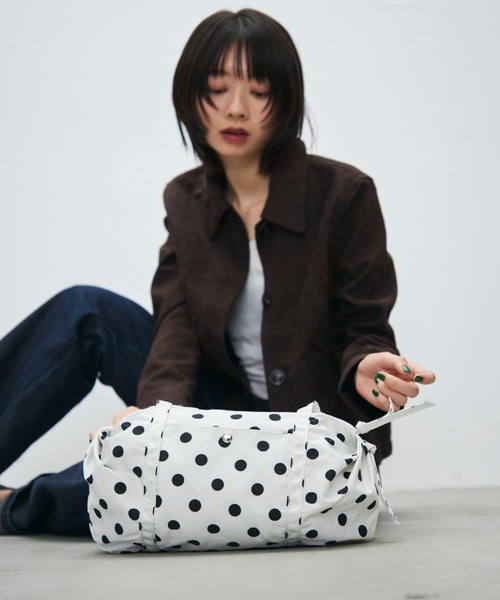 TONER（トナー）の「ドットナイロンボストンバッグ（ボストンバッグ・レディース・カーキ系/ホワイト/ブラック・FREE）」の13枚目の写真