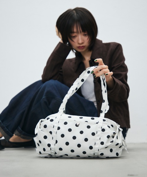 TONER（トナー）の「ドットナイロンボストンバッグ（ボストンバッグ・レディース・カーキ系/ホワイト/ブラック・FREE）」の18枚目の写真