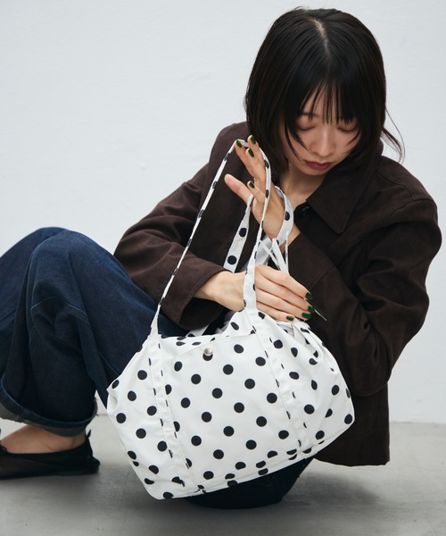 TONER（トナー）の「ドットナイロンボストンバッグ（ボストンバッグ・レディース・カーキ系/ホワイト/ブラック・FREE）」の22枚目の写真