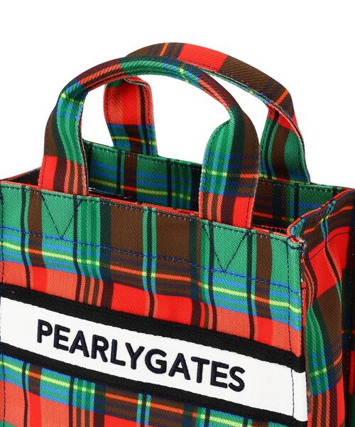 PEARLYGATES ゴルフチェック柄ショルダーカートバッグ マドラスチェック柄カートバッグ (UNISEX)（ショルダーバッグ