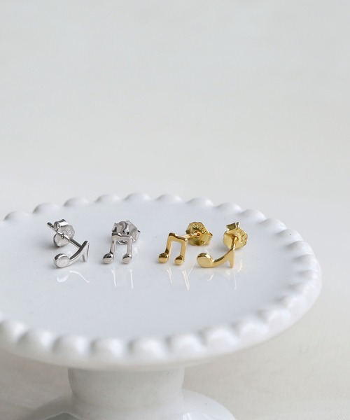 colleca la（コレカラ）の「[silver925]ミニ音符モチーフ スタッドピアス〈金属アレルギー対応〉（ピアス（両耳用）・レディース・シルバー/ゴールド・FREE）」の11枚目の写真
