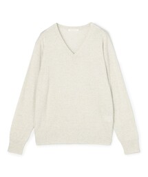 プレーンウール Vネックプルオーバー