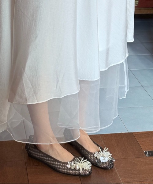 LA VORAGINE(ラ ヴォラジネ)の「透かし編みジェリーシューズ/jelly flat shoes(サンダル・レディース・Black/A/BROWN・24cm/23cm/23.5cm)」の7枚目の写真