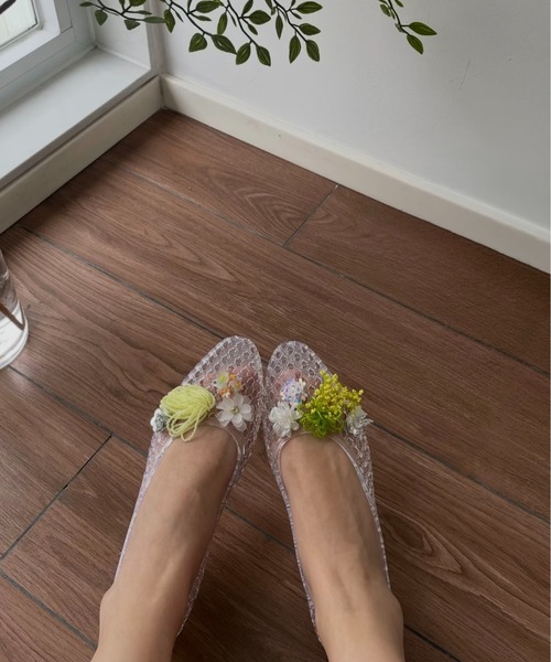 LA VORAGINE(ラ ヴォラジネ)の「透かし編みジェリーシューズ/jelly flat shoes(サンダル・レディース・Black/A/BROWN・24cm/23cm/23.5cm)」の11枚目の写真
