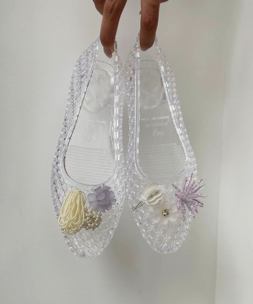 LA VORAGINE(ラ ヴォラジネ)の「透かし編みジェリーシューズ/jelly flat shoes(サンダル・レディース・Black/A/BROWN・24cm/23cm/23.5cm)」の22枚目の写真