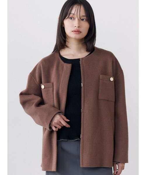 TONAL(トーナル)の「ボールチェーンフレアスリーブリブニット(ニット/セーター・レディース・オフホワイト/ブラック/ボルドー・MEDIUM)」の21枚目の写真