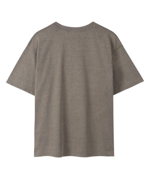 ULKIN(ウルキン)の「ムグン刺繍ピグメント半袖Tシャツ_ヴィンテージカーキ(Tシャツ/カットソー・レディース・カーキ・ONE)」の4枚目の写真