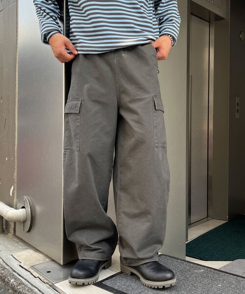 CIAOPANIC(チャオパニック)の「ツイルカーブカーゴパンツ(カーゴパンツ・メンズ・ベージュ/ブラック・LARGE/MEDIUM)」の3枚目の写真