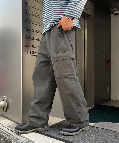 CIAOPANIC(チャオパニック)の「ツイルカーブカーゴパンツ(カーゴパンツ・メンズ・ベージュ/ブラック・LARGE/MEDIUM)」の4枚目の写真